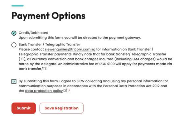 Registration screenshot